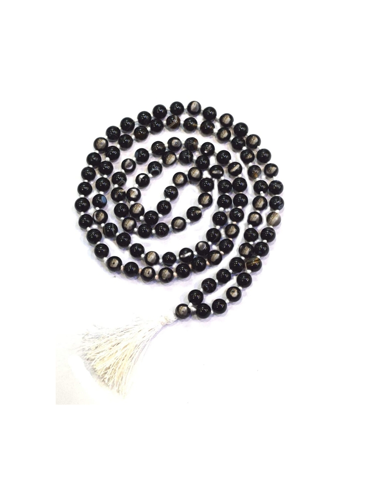 Black Chalcedony (Sulemani Hakik) Mala