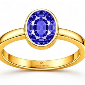 Natural Tanzanite Gemstone Energized Panchdhatu Plain ring for men and women
