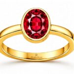 Natural Red Spinel Gemston Panchdhatu Plain Ring for Men and Women