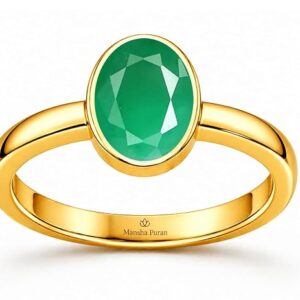 Natural Emerald Panna Gemstone Energized Panchdhatu Ring For women and men