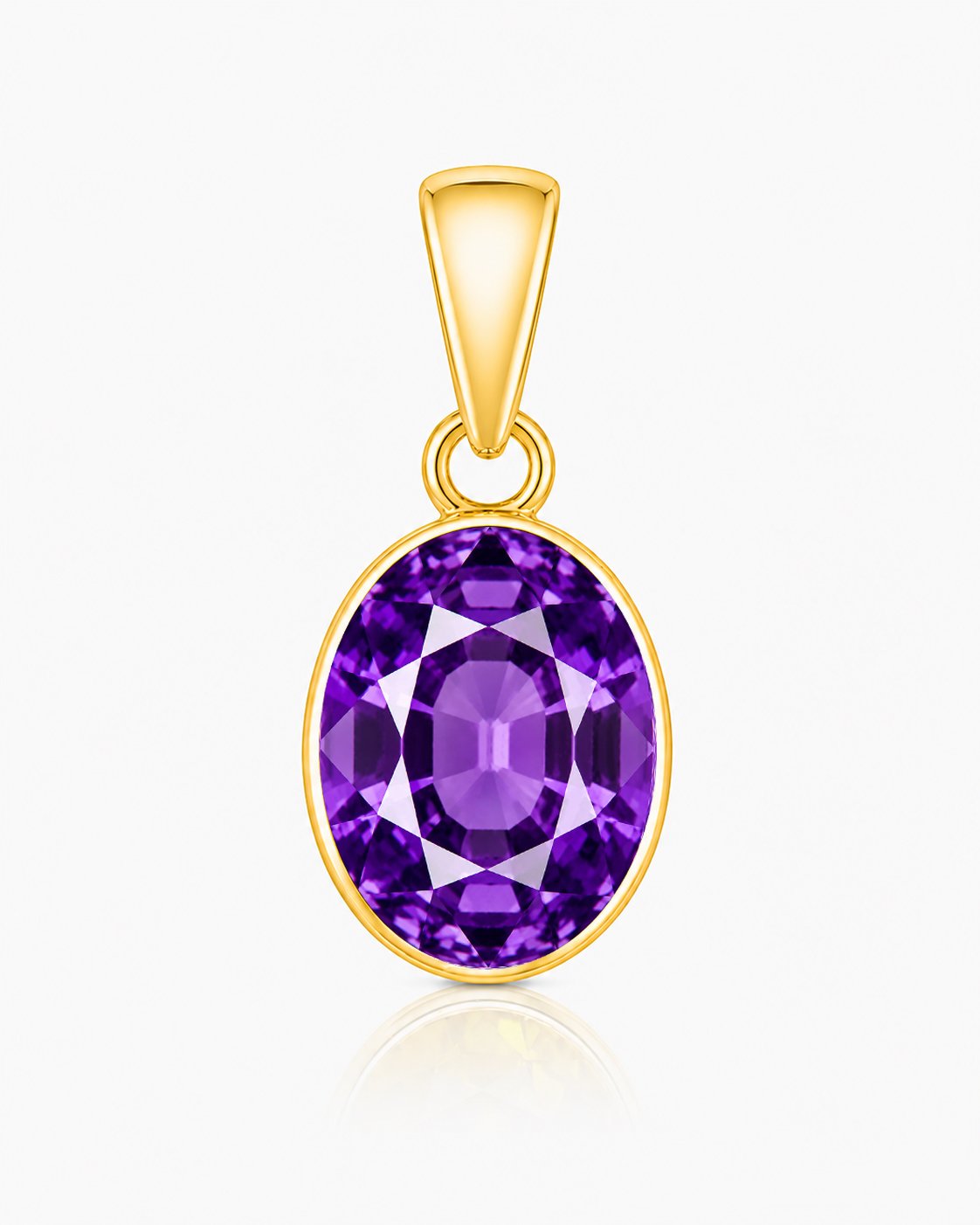 Divya Shakti Amethyst Kataila Energized Gemstone Panchadhatu Pendant Natural AAA Quality