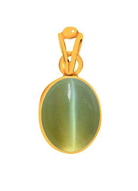 Divya Shakti Cate Eye / Lehsunia Gemstone 22K Pure Gold Pendant Natural AAA Quality