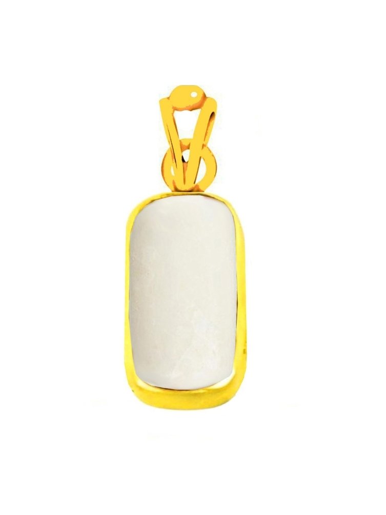 Divya Shakti Italian White Coral White Munga Energized Gemstone Panchadhatu Pendant Natural AAA Quality
