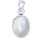 Divya Shakti Moonstone Chandramani Energized Gemstone Silver Pendant Natural AAA Quality