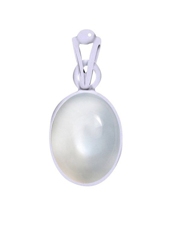 Divya Shakti Moonstone Chandramani Energized Gemstone Silver Pendant Natural AAA Quality