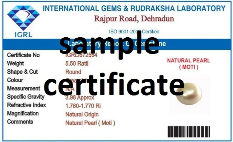 Divya Shakti Pearl / Moti Gemstone 22K Pure Gold Pendant Natural AAA Quality - Image 2