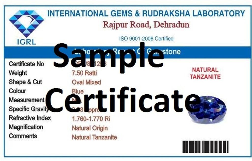 Divya Shakti Tanzanite Gemstone 22K Pure Gold Pendant Natural AAA Quality - Image 2